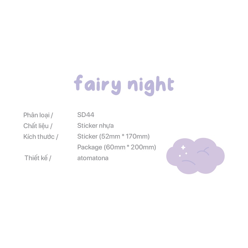 Deco sticker trang trí fairy night