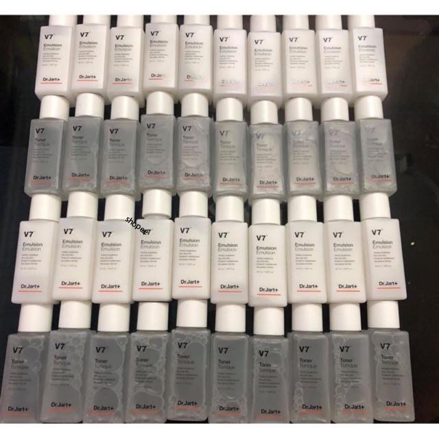 Set Sữa dưỡng trắng + Toner #DrJart V7