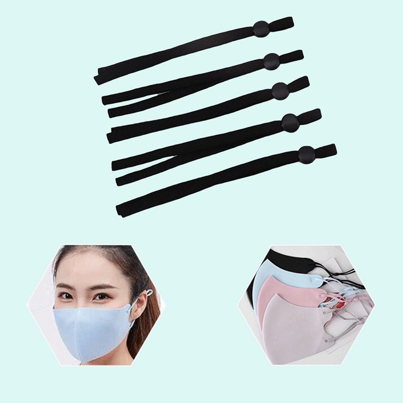 Set 100 dây đeo khẩu trang co giãn có khóa điều chỉnh 5mm