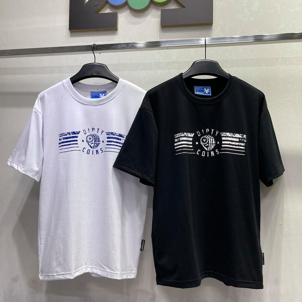 Áo thun DirtyCoins Dustee 2 màu Nam nữ áo thun Dirty Coins tay lỡ full tag Kun Shop