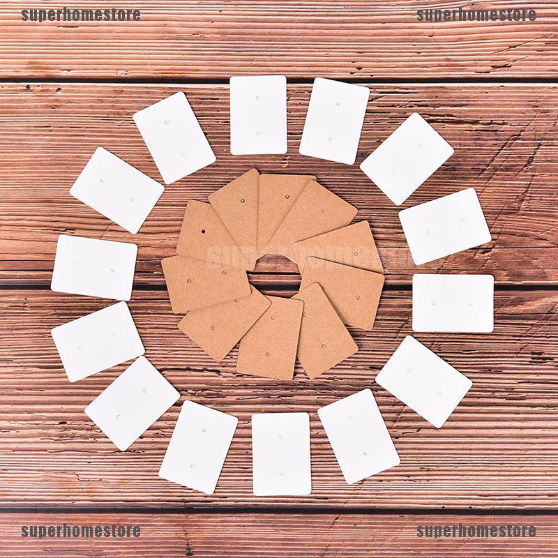 Set 100 thẻ giấy kraft treo trang sức bông tai chuyên dụng