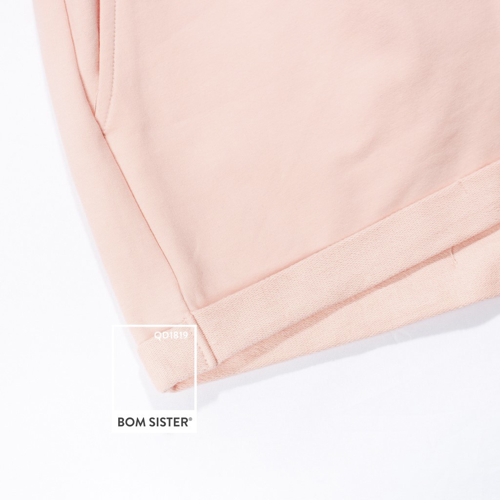 Quần Đùi Thể Thao Cotton Pha Màu Trơn Chân Gấp Viền BOM SISTER QD1819 | BigBuy360 - bigbuy360.vn