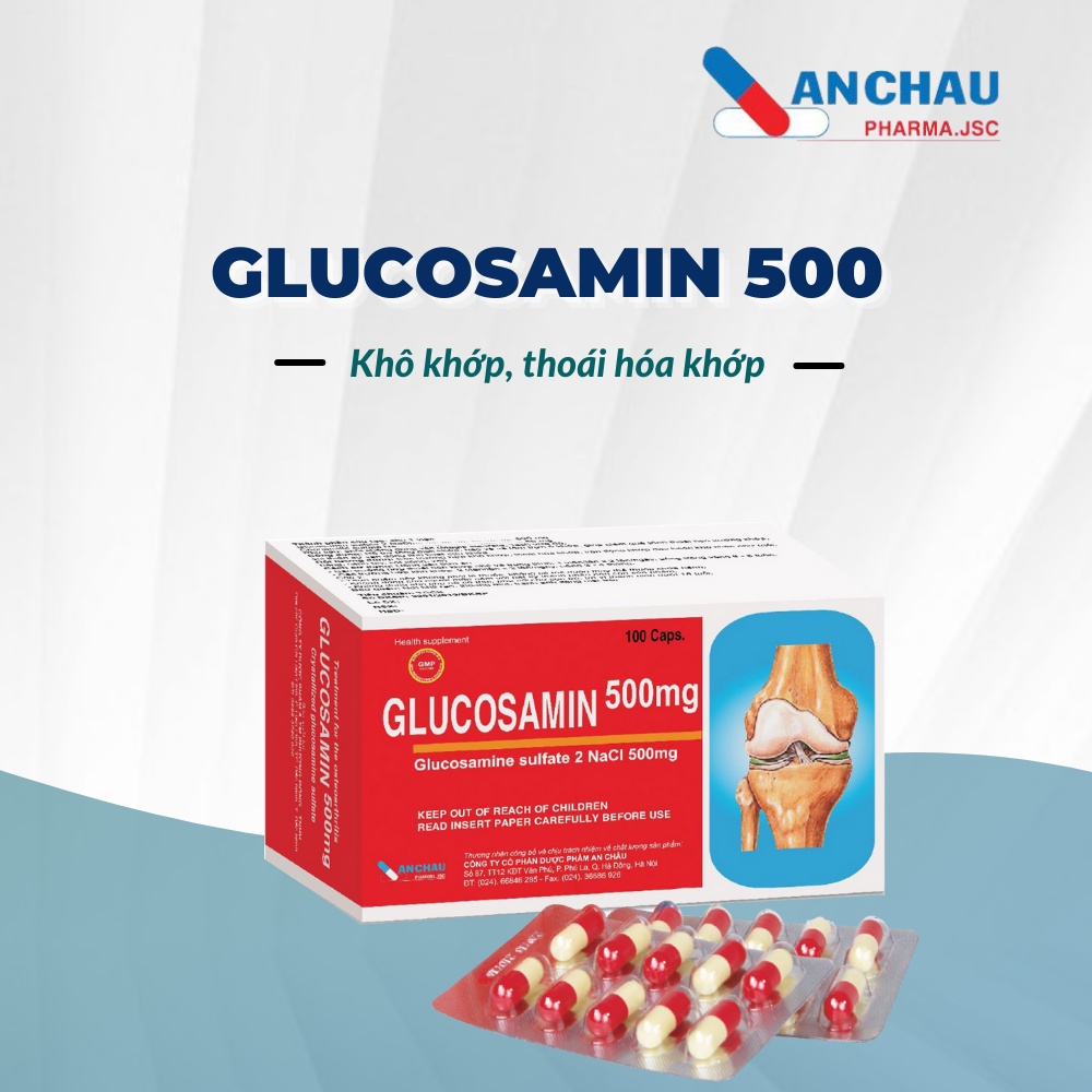 Glucosamin 500  - tái tạo sụn khớp, giúp xương chắc khỏe