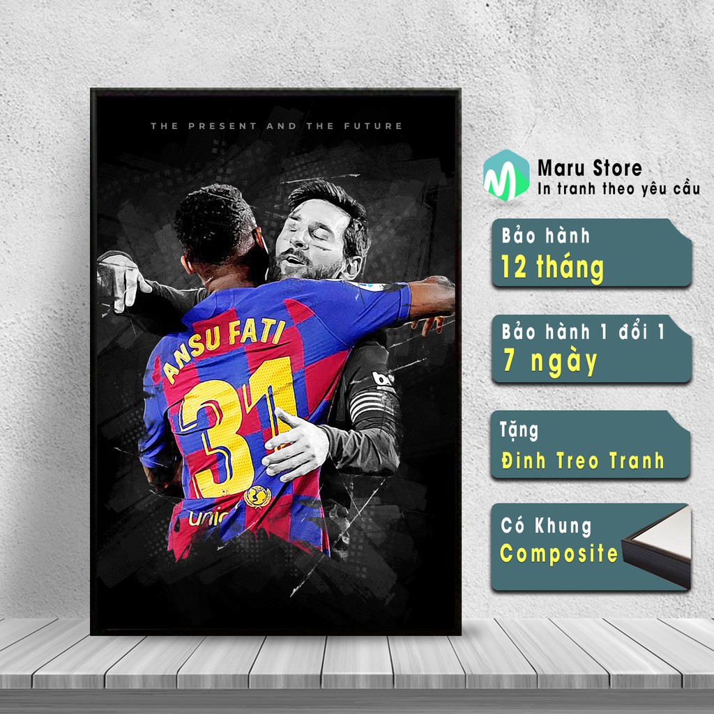 Tranh Cầu Thủ Bóng Đá Ansufati và Messi, Hiện Tại và Tương Lai Của Barcelona