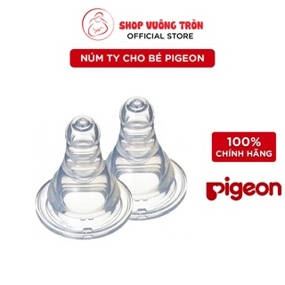 Núm Ty Cho Bé Pigeon Cổ Hẹp Đủ Size S, M, L, Y Cut Một Núm