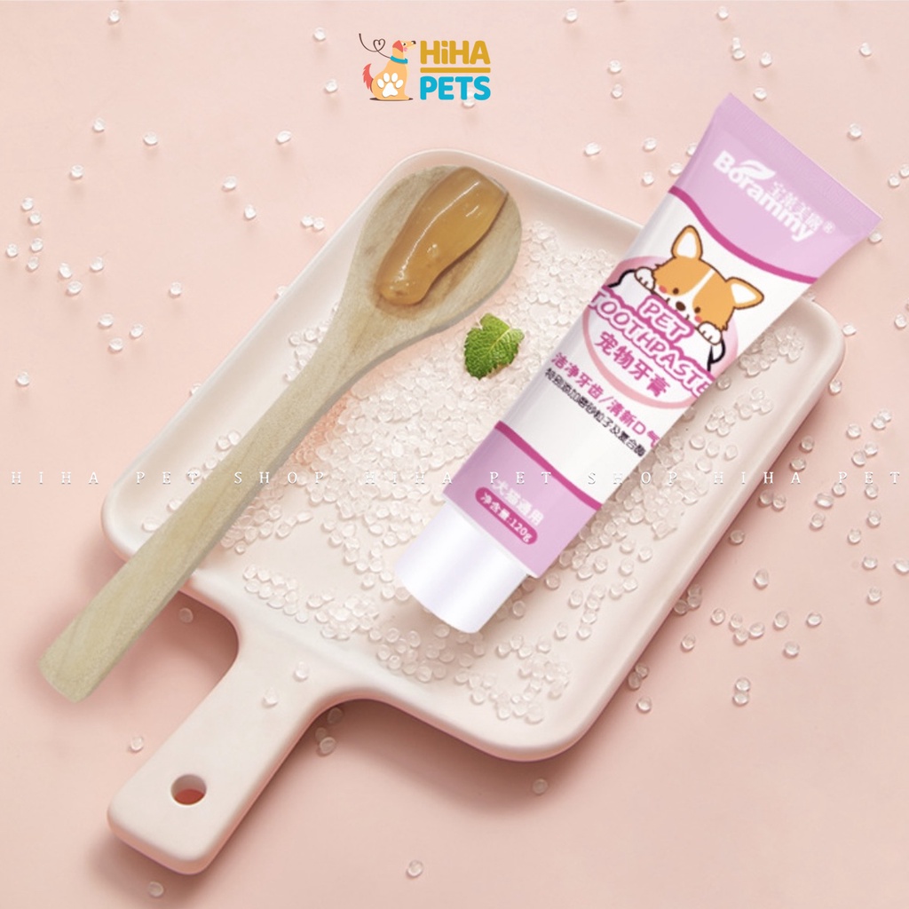 Bộ Kem Đánh Răng Và Bàn Chải Đánh Răng Chó Mèo Bộ Kem Đánh Răng Có Bàn Chải Cho Thú Cưng Hiha Pets.