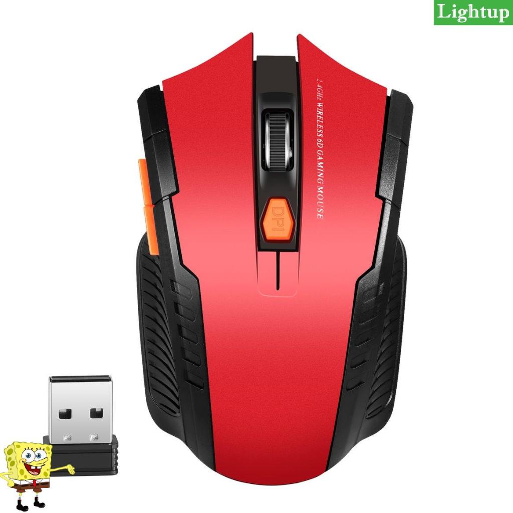 Chuột không dây 2.4Ghz 1600DPI Mini Optical Gaming Mouses Máy tính xách tay công thái học