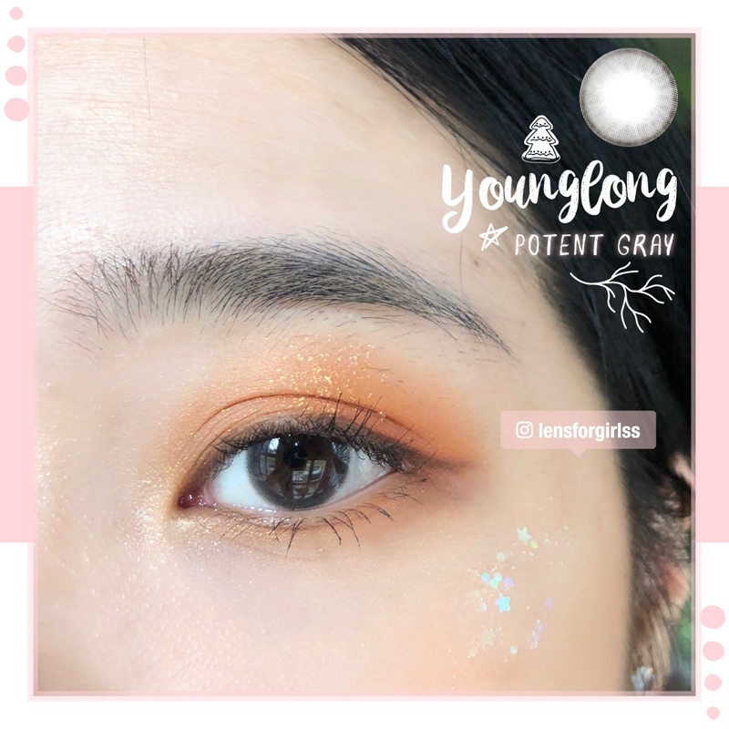 Kính áp tròng xám tự nhiên YOUNG LONG GRAY chính hãng Lensme | Hsd 3-6 tháng | Lens cận