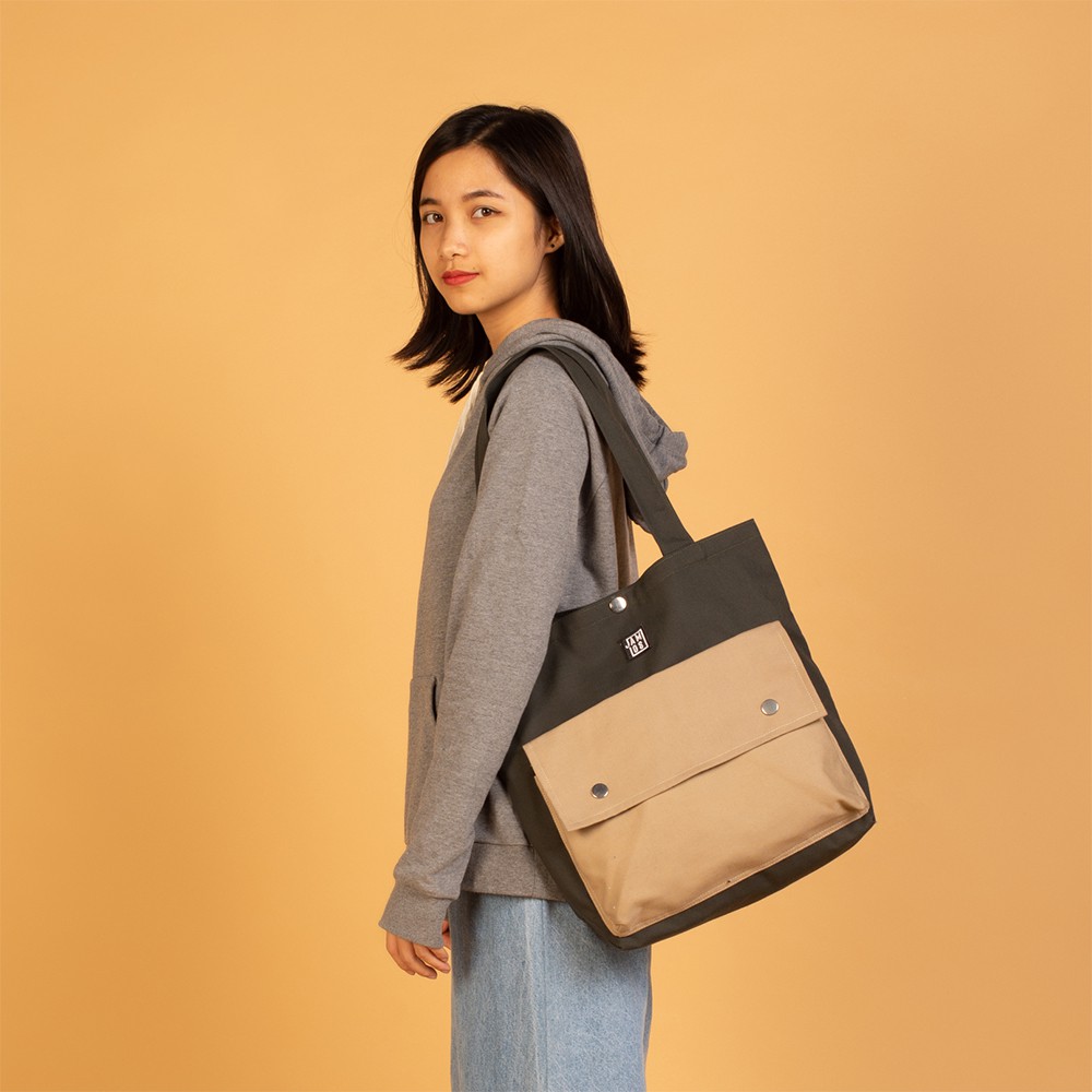 Jamlos Buddy Tote - Túi tote thời trang vải canvas nhiều ngăn đi học đi làm đi chơi vừa A4