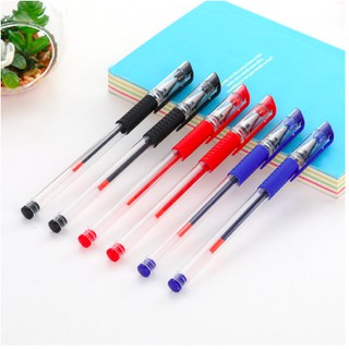 Sét 100 bút bi nước văn phòng 0,5mm mực đều nét chữ đẹp đủ màu đỏ, đen, xanh