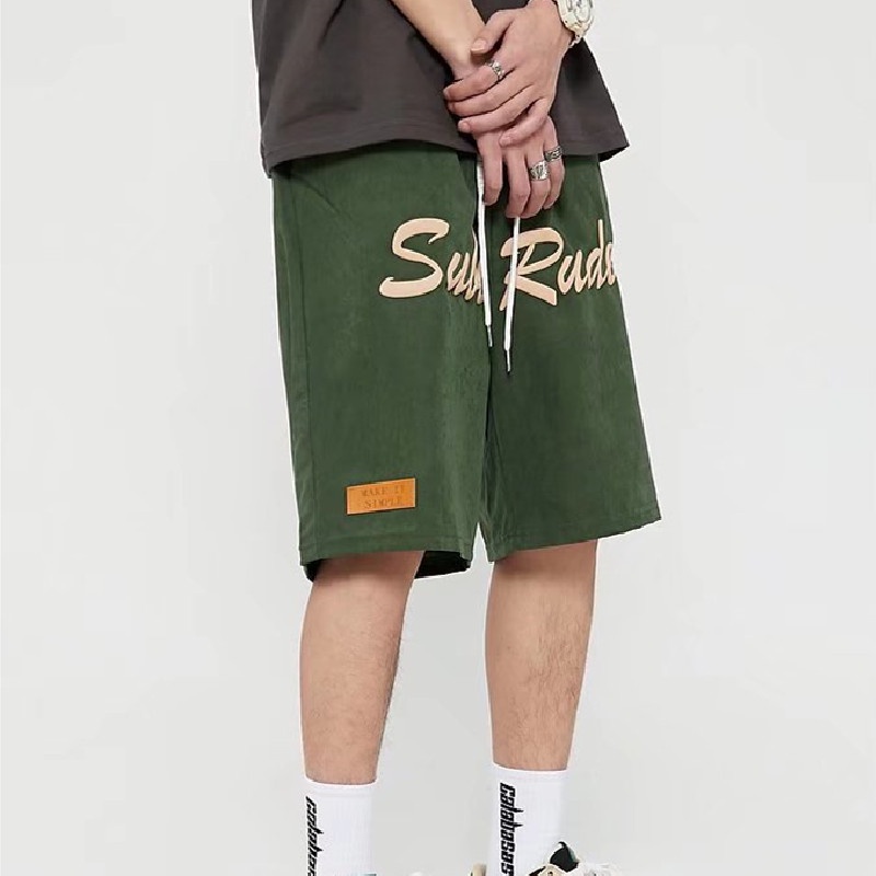 Quần Short Lưng Thun Ống Rộng In Chữ Phong Cách Hip Hop Đường Phố Nhật Bản Cỡ M-3XL Cho Nam