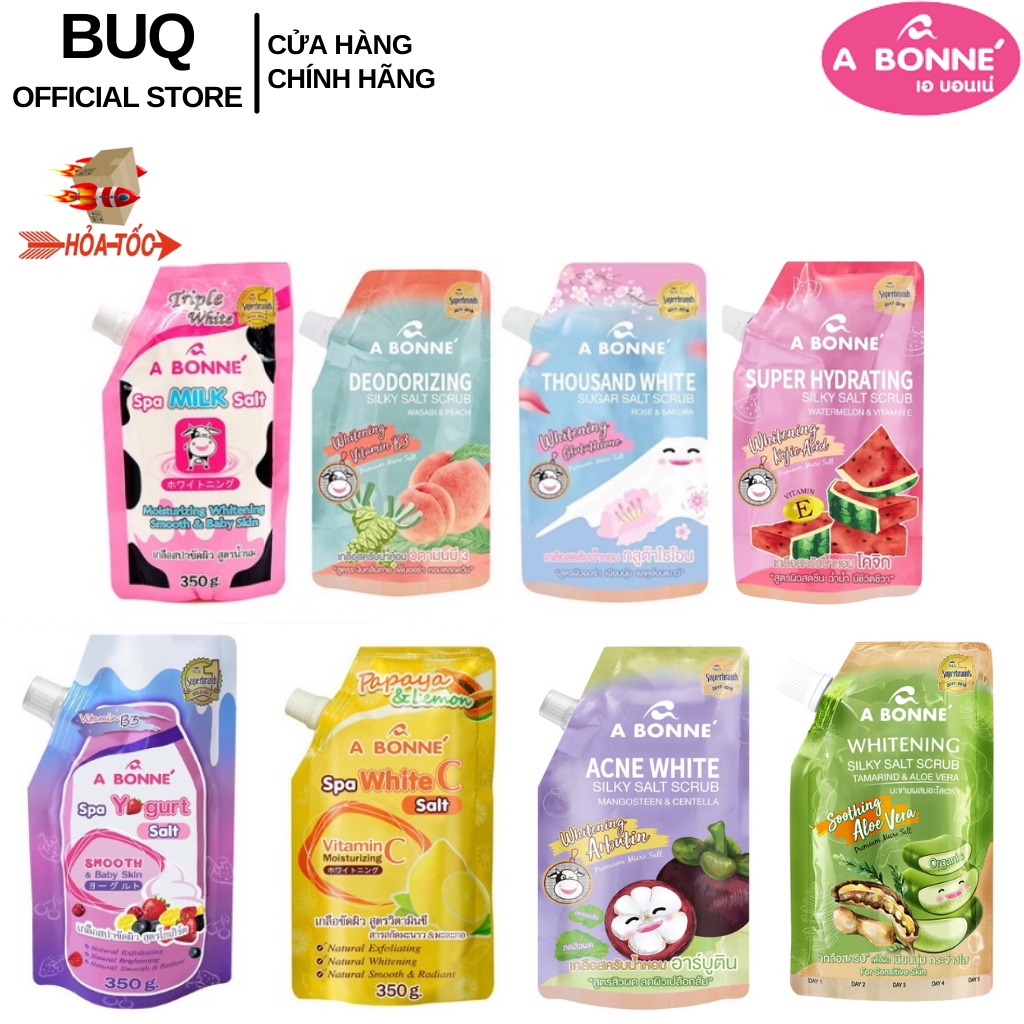 Muối Tắm Sữa Bò Có Vòi Tẩy Tế Bào Chết A Bonne Spa Milk Salt Thái Lan 350Gr