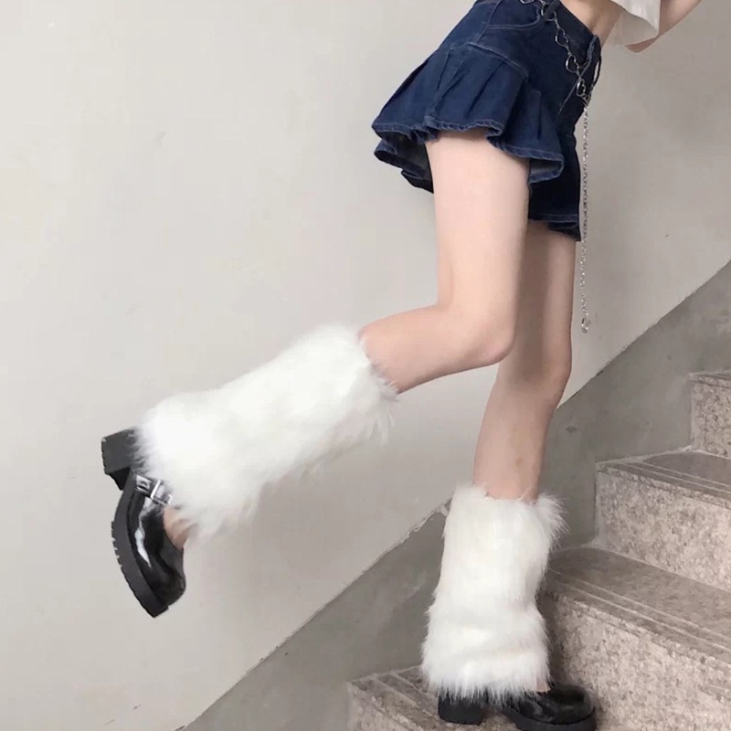 XIXI Vớ Ống Chân Phủ Lông Giữ Ấm Thời Trang Lolita Cho Nữ