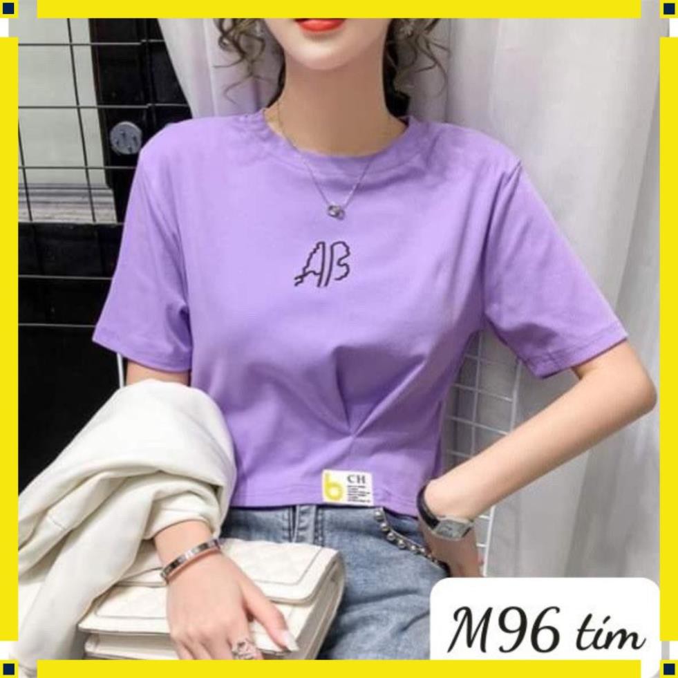 Áo Thun Nữ 💙FREESHIP💙 Áo phông nữ tay ngắn in chữ AB, chất mịn, mát Mã: S96 ་