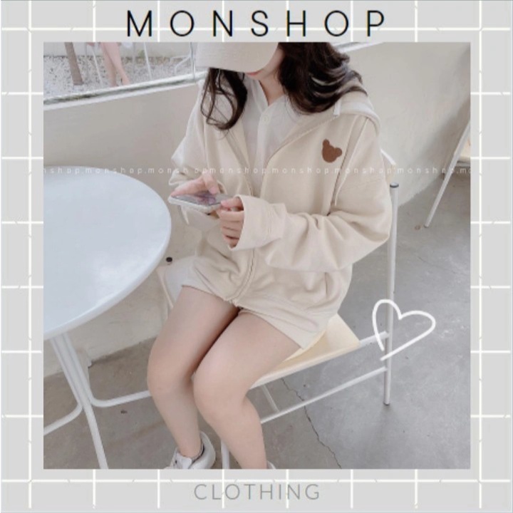 khoác nỉ hodiezip thêu hình