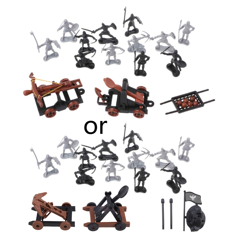 Set 14 Mô Hình Nhân Vật Chiến Binh Thời Trung Cổ Trang Trí Nhà Cửa