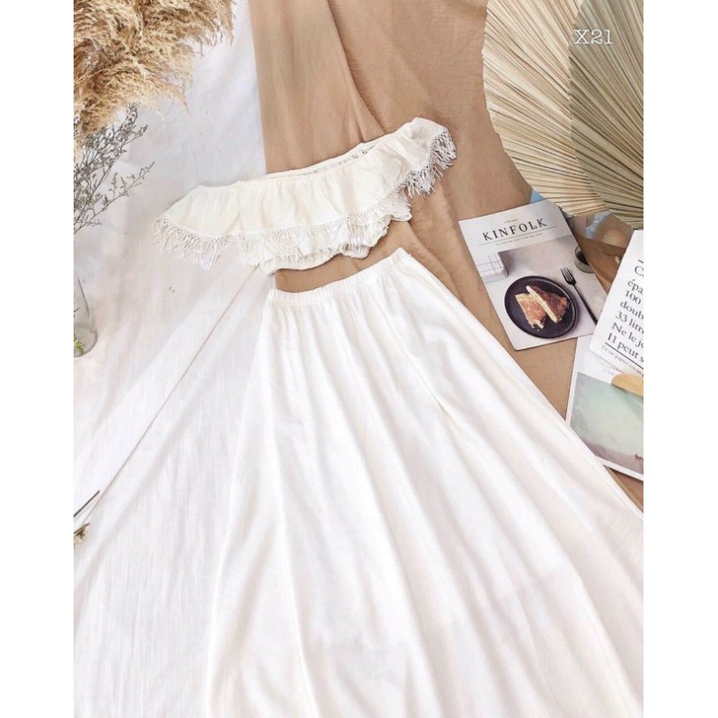 SÉT ÁO HỞ VAI CHÂN VÁY MẪU MỚI VỀ