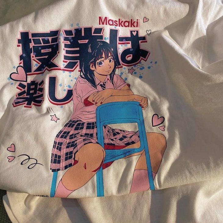 Áo Thun Ngắn Tay Họa Tiết Anime Nhật Bản Thời Trang Cho Nữ