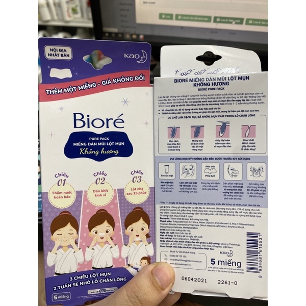 Miếng lột mụn Biore (4 miếng/hộp)