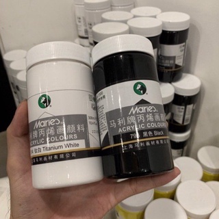 [BÌNH DƯƠNG] Màu Acrylic Marie's 100ml /300ml (Trắng, Đen)