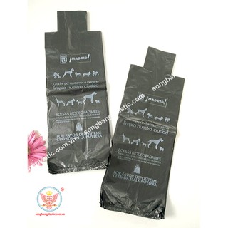 Combo 2kg túi rác màu đen tự hủy sinh học đựng phân thú cưng