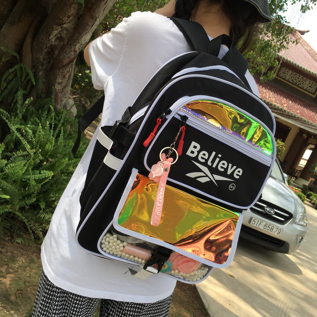 {Hot Trend BELIEVE} Balo phát sáng- Balo phản quang cấp- Đi Học, Đi chơi - Thời Trang Nam Nữ