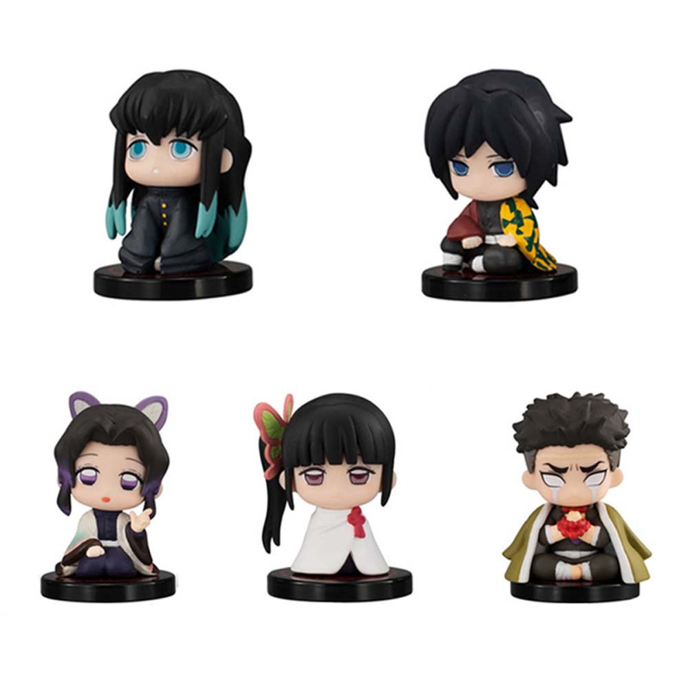 Set 5 mô hình nhân vật anime Demon Slayer Nezuko Zenitsu Hashibira Inosuke