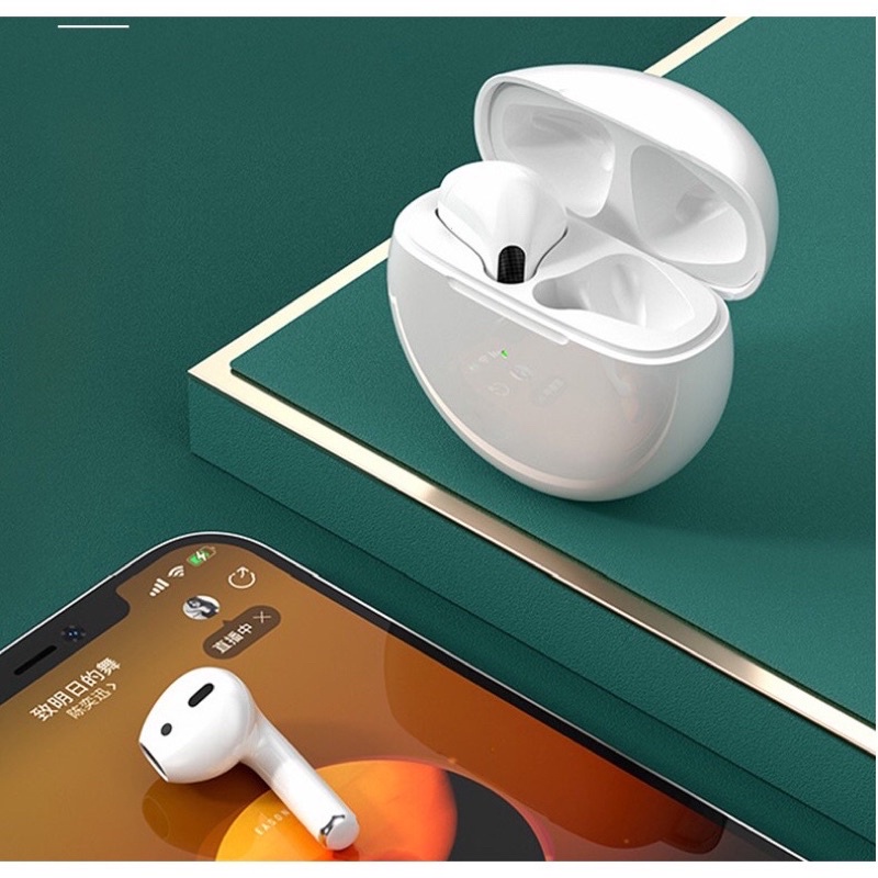 Tai nghe bluetooth không dây pro 6 nhét tai có micro đàm thoại cảm biến chạm trên tai đủ màu