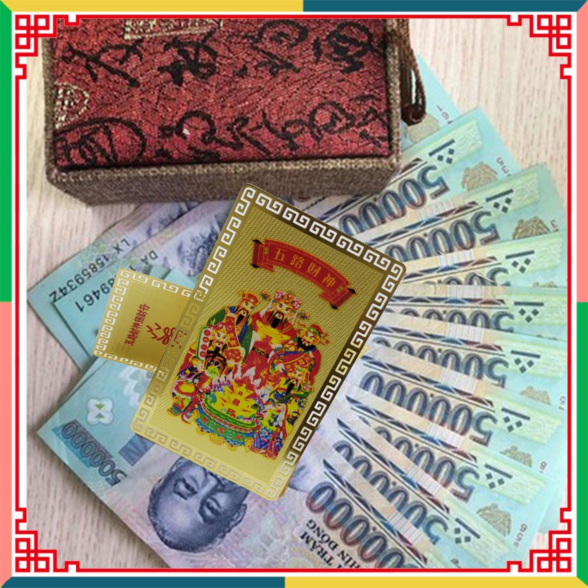 Kim Bài Ngũ Lộ Thần Tài - Phù Ngũ Lộ Thần Tài khai vận mở cung Tài Lộc - PHONG THỦY LIÊN HOA | BigBuy360 - bigbuy360.vn
