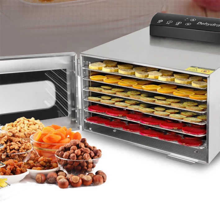 Máy Sấy Khô Hoa Quả, Thực Phẩm, Thịt 6 Tầng Sấy Inox Cao Cấp