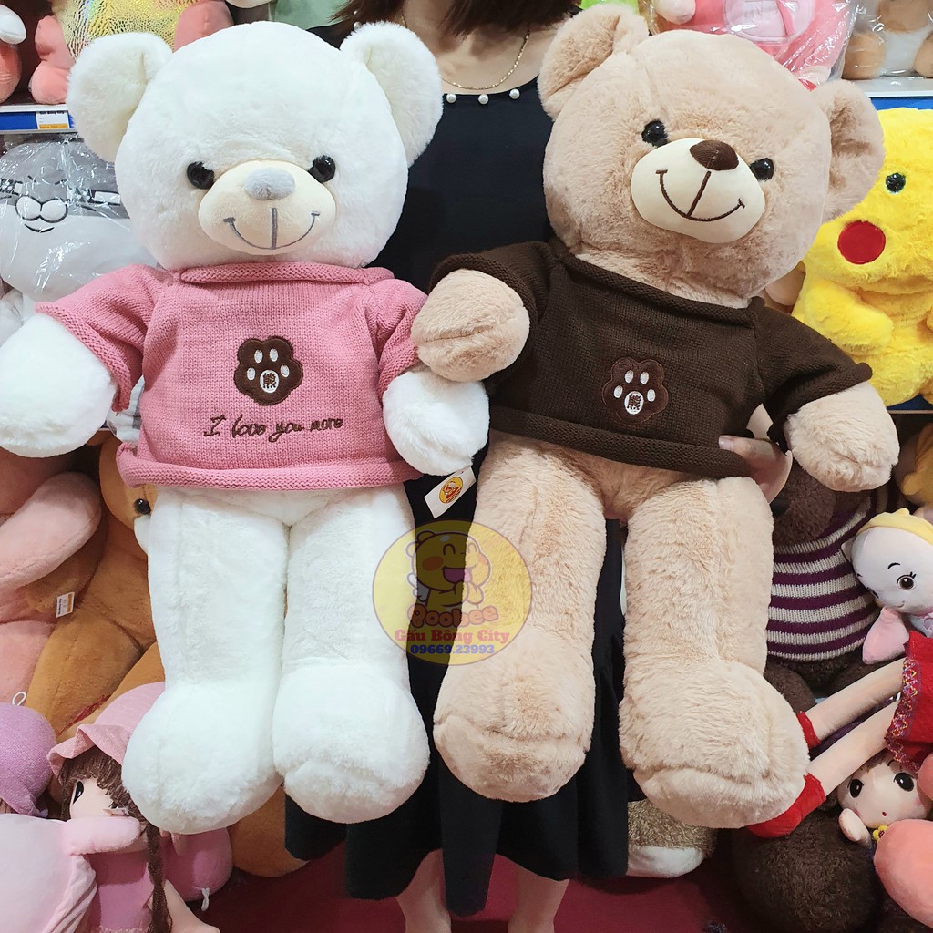 Gấu Bông Teddy cho bé dễ thương đáng yêu - Gấu Bông áo len cao cấp