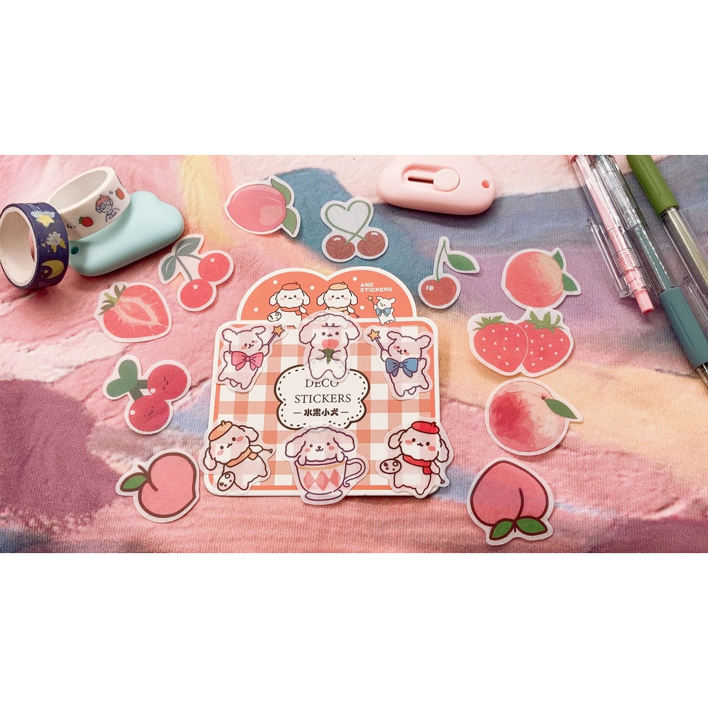 Set 35/30 nhãn dán nhiều hoạ tiết dễ thương tuỳ chọn dùng để trang trí sổ tay