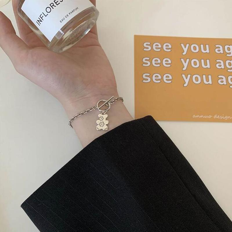 Dây chuyền & vòng tay gắn hình gấu & hoa thời trang Hàn Quốc cho nữ
