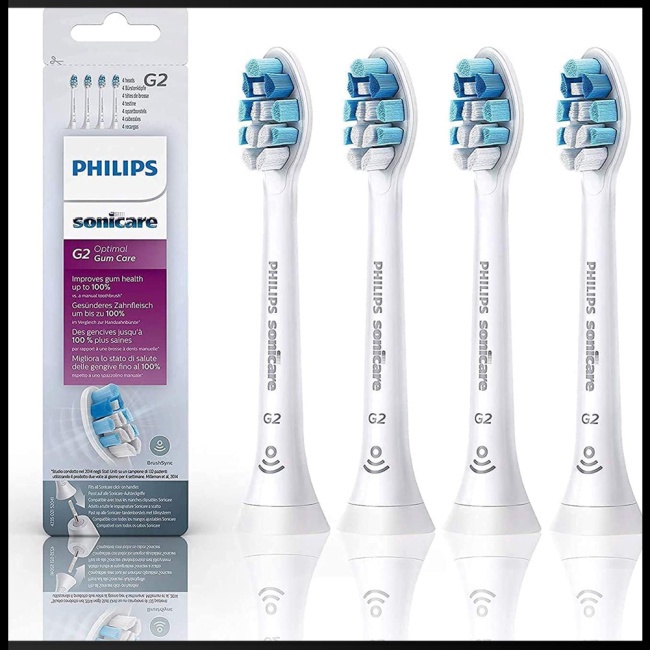 Set 4 Đầu Thay Thế G2 Cho Bàn Chải Đánh Răng Điện Philips Hx9034 / 65