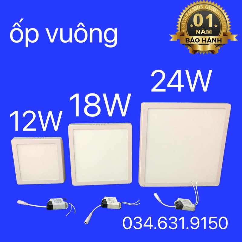 Đèn ốp trần vuông 24W siêu sáng hiệu ESNCO