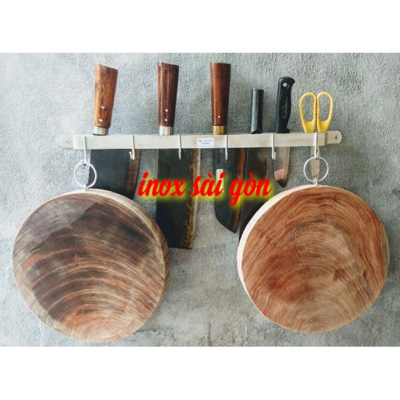Giá Inox Cài Dao Có Móc Treo Thớt ,Đồ Dùng Đa Năng