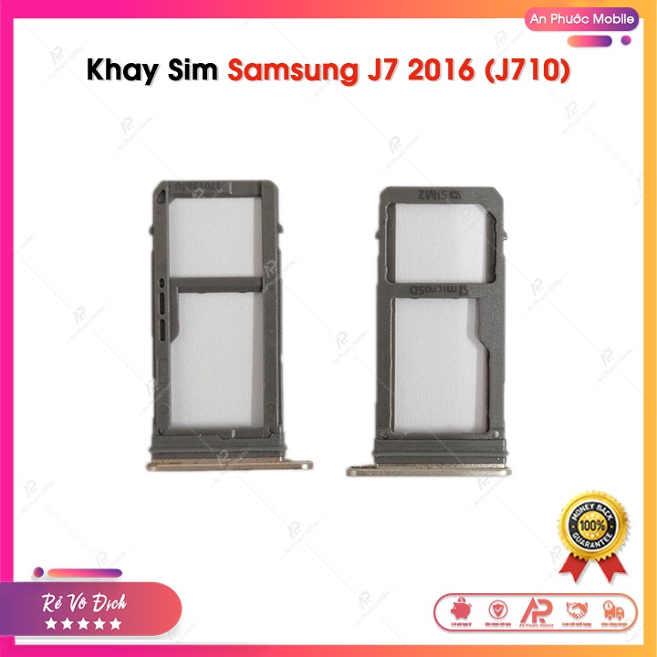 Khay Sim Samsung Galaxy J7 2016 / J710F Zin Bóc Máy Màu Vàng
