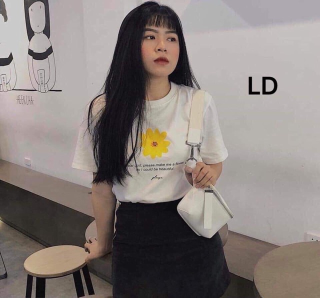 Áo hoa cúc vàng LDC728
