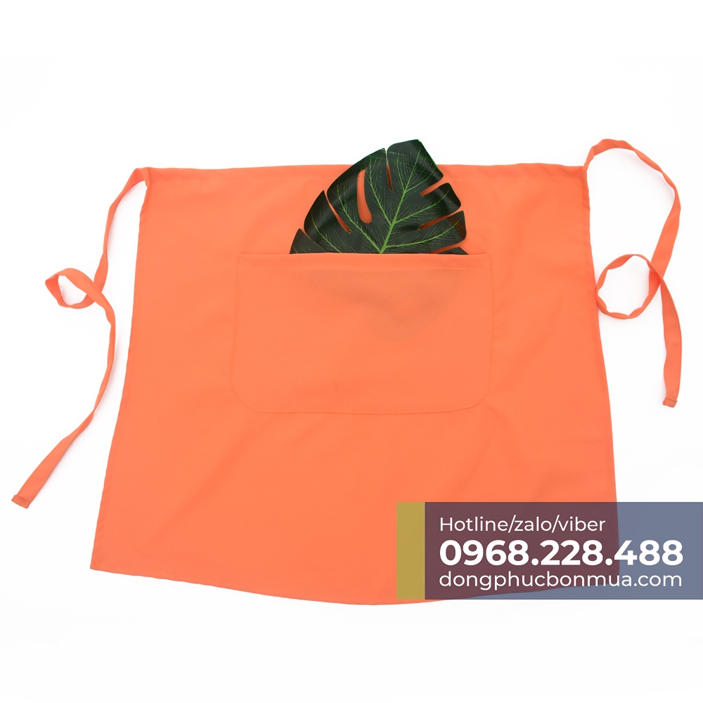 [Combo 2] tạp dề ngắn cực đẹp màu cam - Hàng gốc tại xưởng, giá tốt, sẵn số lượng lớn - Vải kaki Hàn siêu bền, siêu đẹp