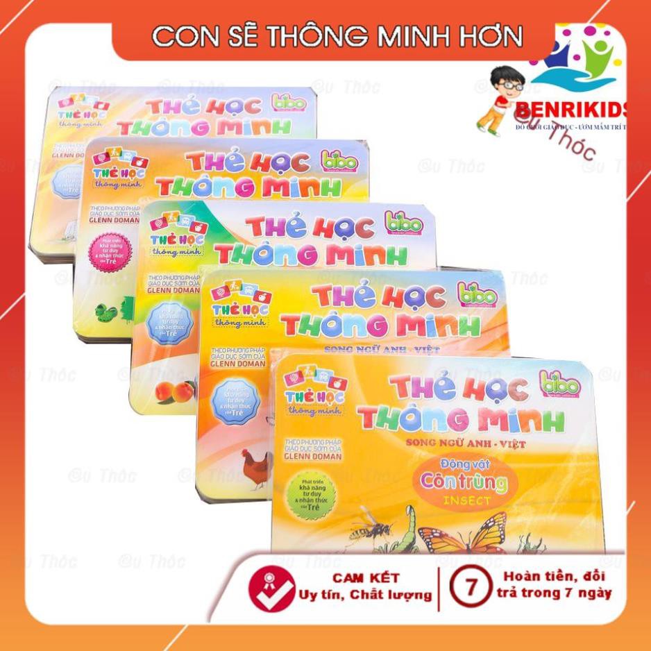 Đồ chơi giáo dục cho bé 2 tuổi💖FREESHIP💖Thẻ học thông minh song ngữ Anh Việt chủ đề màu sắc và hình khối