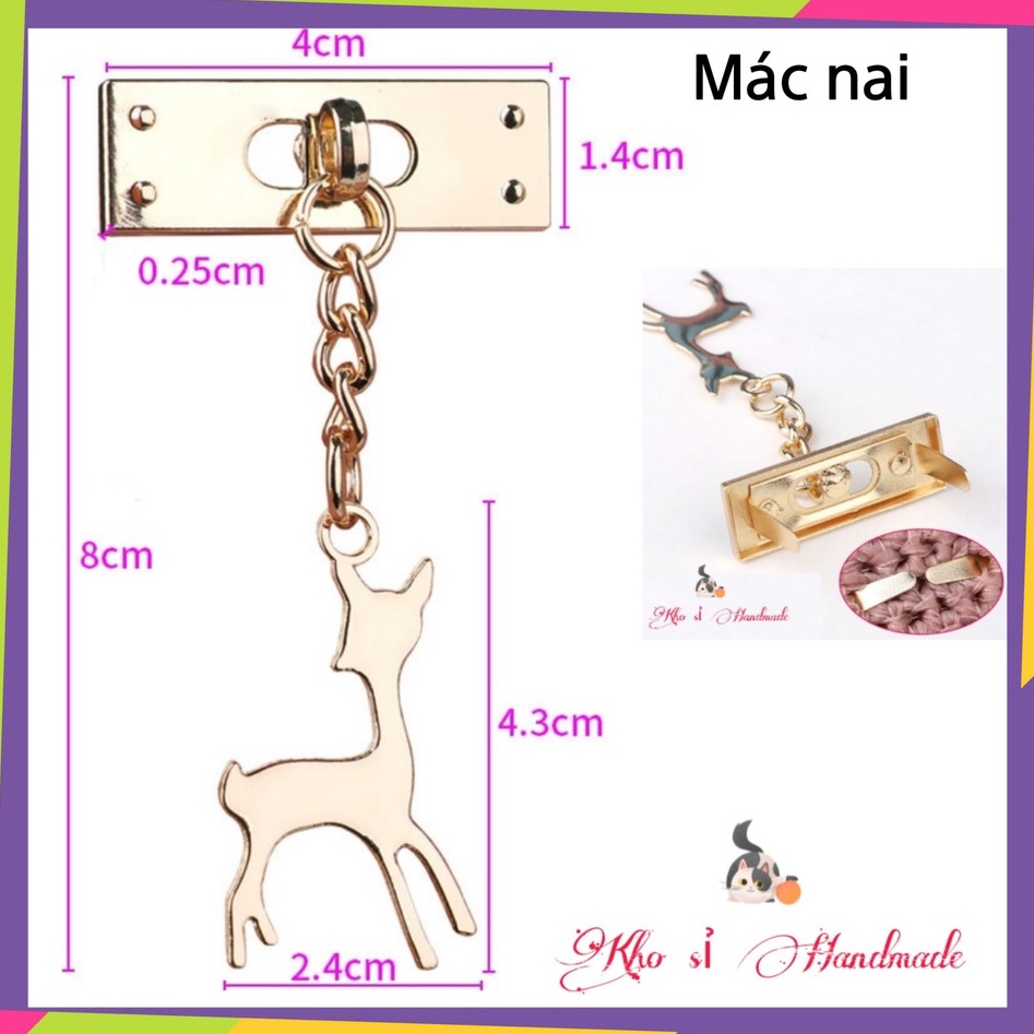 Mác nai treo - Phụ kiện làm túi