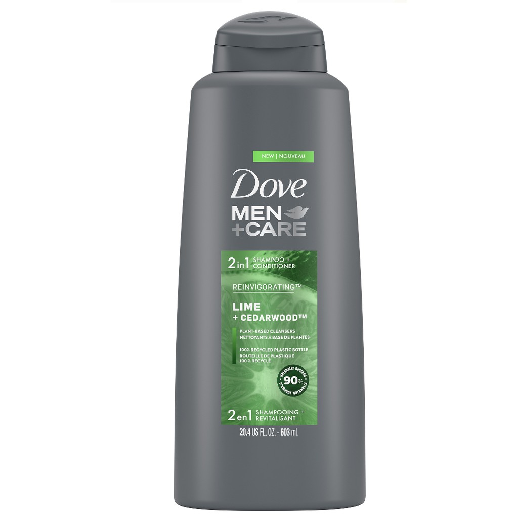 Dầu gội nam 2 trong 1 DOVE MEN + CARE 2 in Shampoo and Conditioner For HealthyLooking Hair Lime + Cedarwood 603ml (Mỹ)