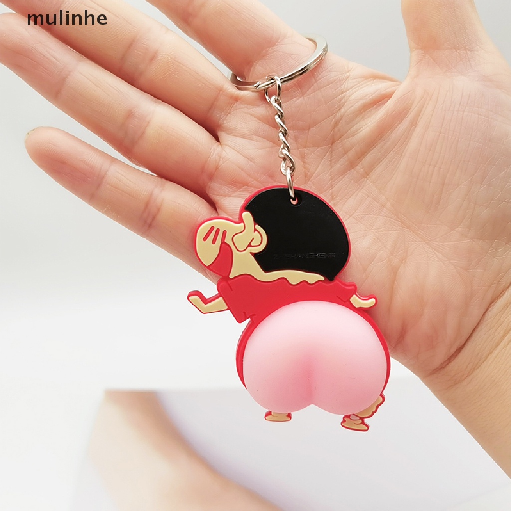 Mulinhe Móc Khóa Ba Lô Silicon Hình Mông Quả Đào Hoạt Hình Dễ Thương