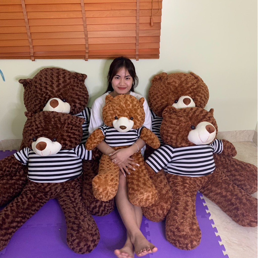 Gấu Bông Teddy 0,95m-1m1-1m3 Gấu Bông To, Gối Ôm Hình Thú Teddy Nâu Bự Khổng Lồ Siêu Đáng Yêu - GB06