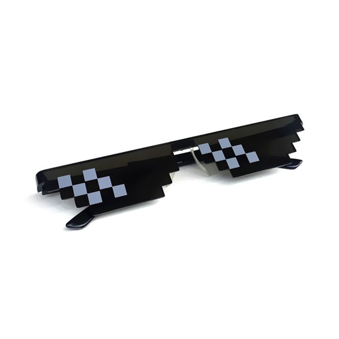 Thanh toán tại chỗ◆8 Bit Pixelated Thug Life Party Eyeglasses Mosaic Eyewear Sunglasses Men Women