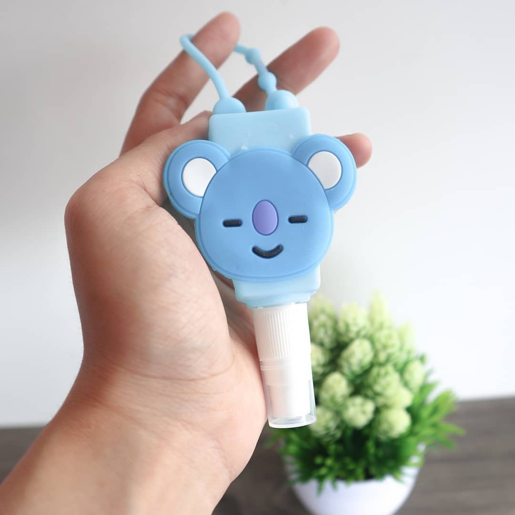 Bình xịt khử trùng tay họa tiết Bts Tata Cooky Koya Chimmy độc đáo