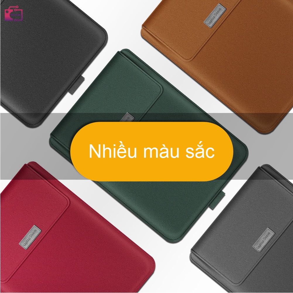 [Video/Ảnh thật] Bao da cao cấp dành cho Macbook , Surface [4 in 1] - CHỐNG NƯỚC