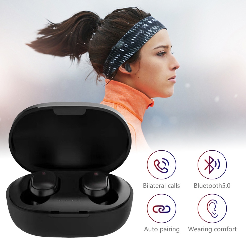 Tai nghe thể thao không dây BT5.0/EDR cho điện thoại thông minh Tai nghe âm thanh nổi Tai nghe Bluetooth Tai nghe chơi game A6S Tai nghe chơi game mini A6S Tai nghe Bluetooth BT5.0+EDR Tai nghe không dây Tenky