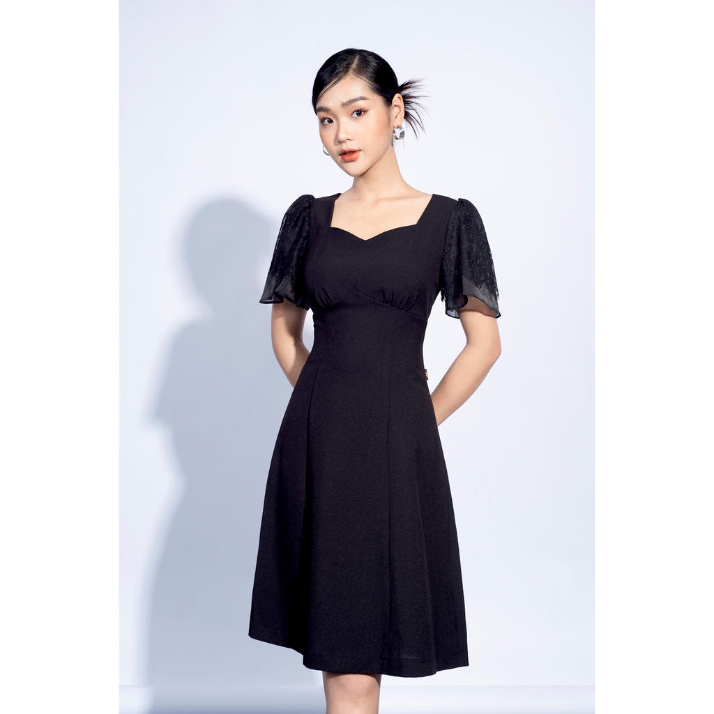 Đầm dáng xòe, cổ vuông, tay dơi MMOutfit M-DA000421199