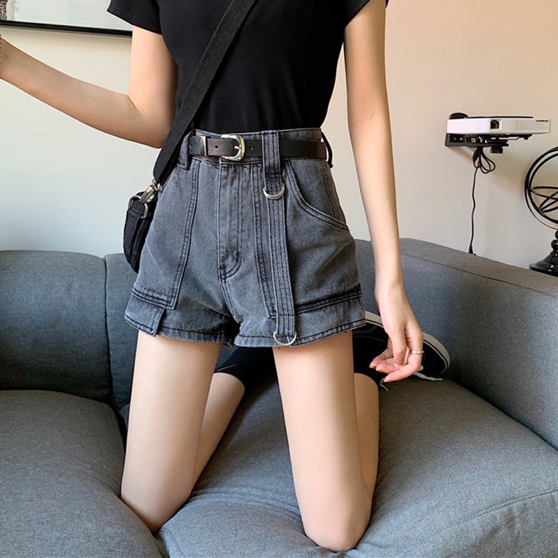Quần Short Denim Nữ Lưng Cao Phong Cách Hàn Quốc | BigBuy360 - bigbuy360.vn